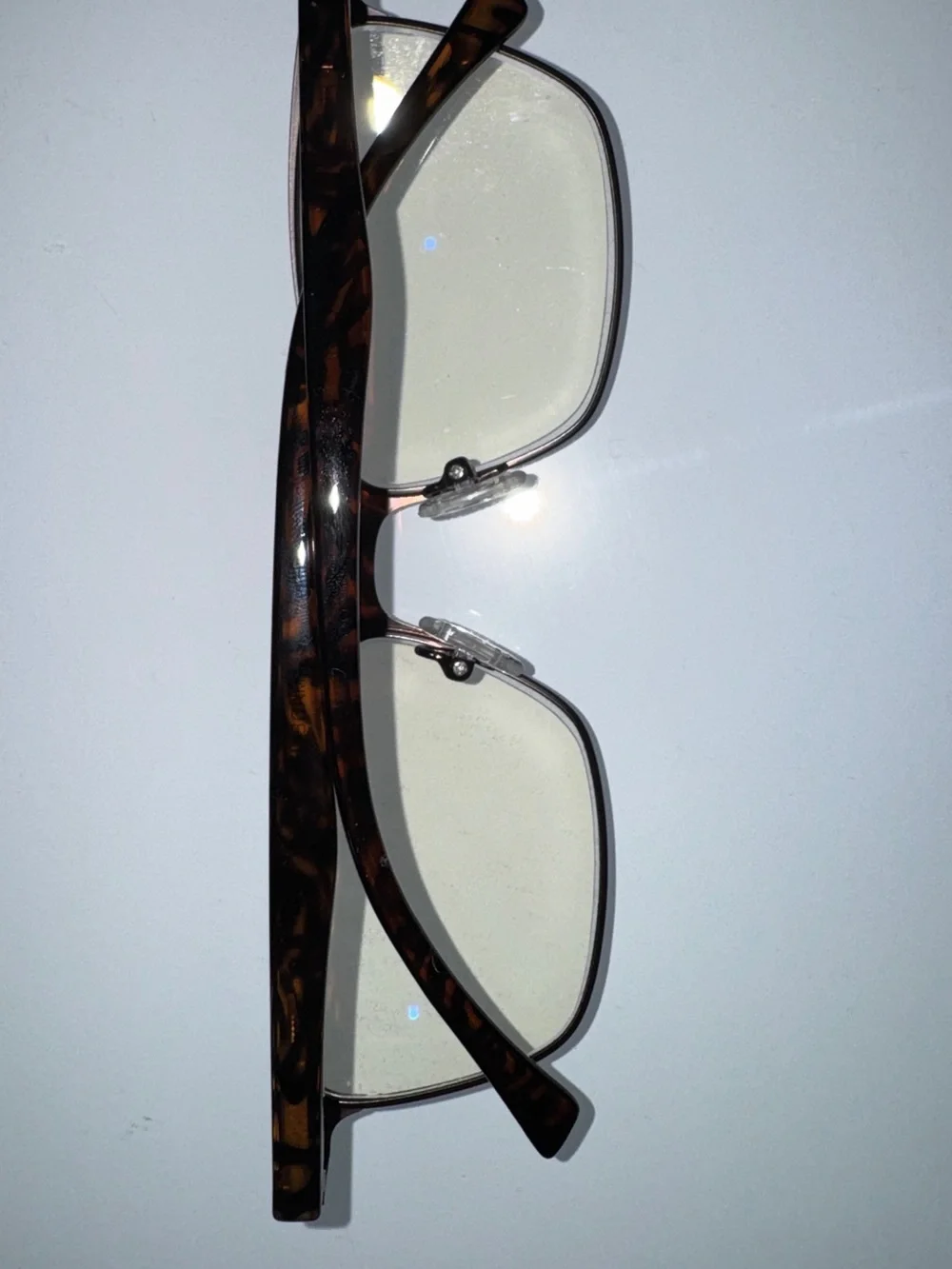 Rectangular Metal Frame Glasses in Tortoise/Brown